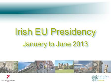 Irish EU Presidency January to June 2013. Meetings in Dublin The HMPWG meeting will take place on 30 th – 31 st May 2013, with a welcome reception on.