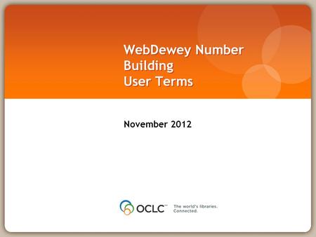 WebDewey Number Building User Terms November 2012.