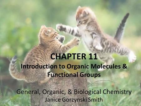 Introduction to Organic Molecules & Functional Groups