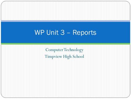 Computer Technology Timpview High School