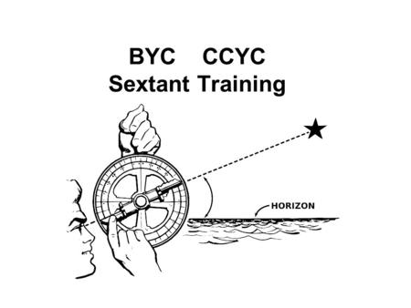 BYC CCYC Sextant Training. What is a sextant? An instrument for measuring angular distances used especially in navigation to observe altitudes of celestial.