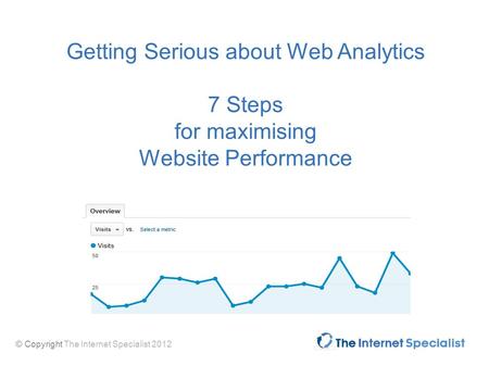 © Copyright The Internet Specialist 2012 Getting Serious about Web Analytics 7 Steps for maximising Website Performance.
