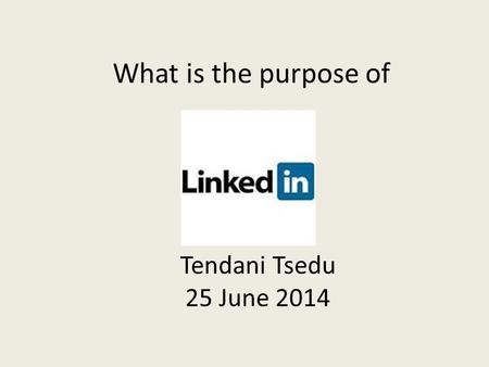What is the purpose of Tendani Tsedu 25 June 2014.