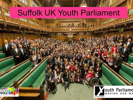 Suffolk UK Youth Parliament.  UK Youth Parliament (UKYP) is run by young people for young people. There are hundreds of MYPs (Members of Youth Parliament)