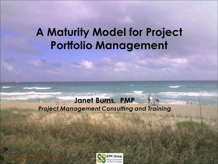 A Maturity Model for Project Portfolio Management