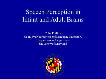 Speech Perception in Infant and Adult Brains