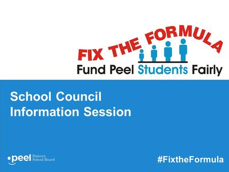 #FixtheFormula School Council Information Session.