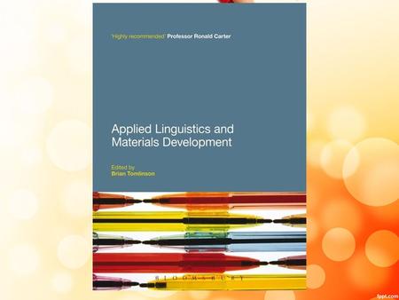 Second Language Acquisition and Materials Development