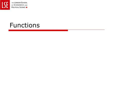 Functions. Downloads  Today’s work is in: matlab_lec02.m  Functions we need today: myfunction.m, windsorise.m, npv.m.