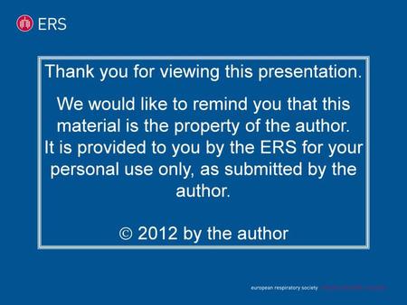Thank you for viewing this presentation. We would like to remind you that this material is the property of the author. It is provided to you by the ERS.