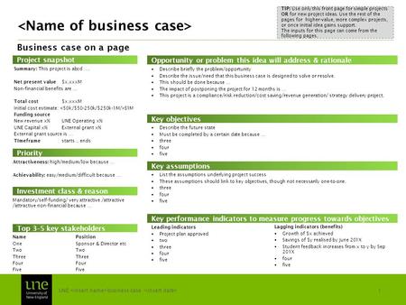 <Name of business case>