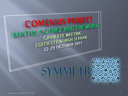 1Comenius project 2011-2012. 2 3 4 5 6 LOMBARDY.