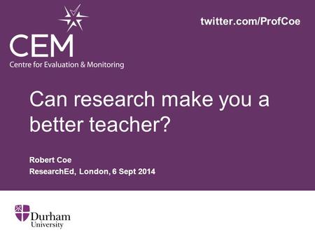 Can research make you a better teacher?