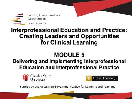 Funded by the Australian Government Office for Learning and Teaching