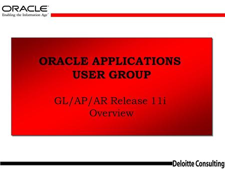 ORACLE APPLICATIONS USER GROUP