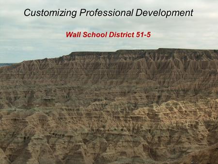 Customizing Professional Development Wall School District 51-5.