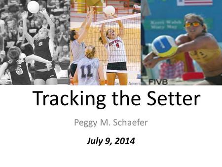 Tracking the Setter Peggy M. Schaefer July 9, 2014.
