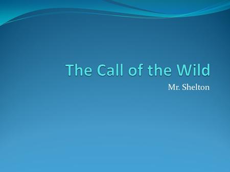 The Call of the Wild Mr. Shelton.