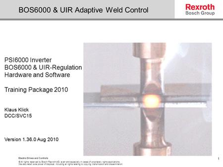 BOS6000 & UIR Adaptive Weld Control