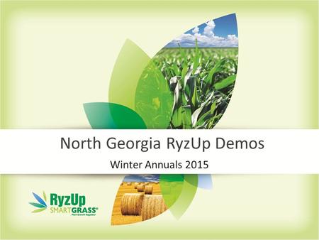 North Georgia RyzUp Demos Winter Annuals 2015. Protocol RyzUp demos placed on various cattle farms in White and Habersham Counties in North Georgia by.