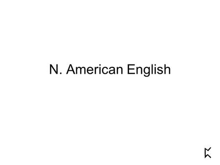 N. American English. European Settlement of N. America Early Modern English – Shakespeare.