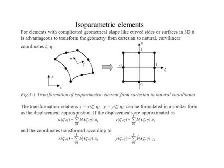 Isoparametric elements