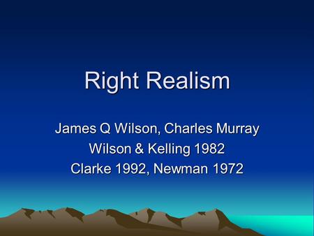 James Q Wilson, Charles Murray