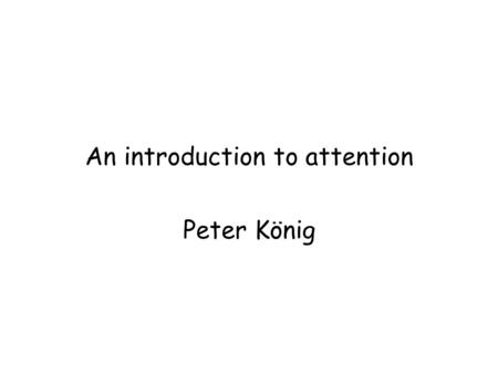 An introduction to attention