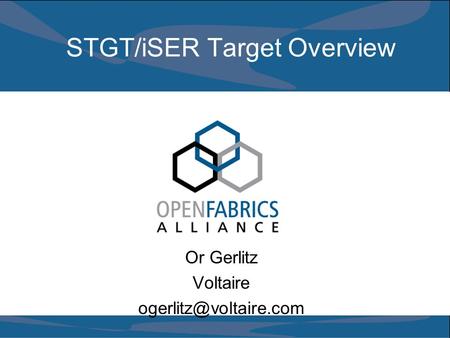 STGT/iSER Target Overview