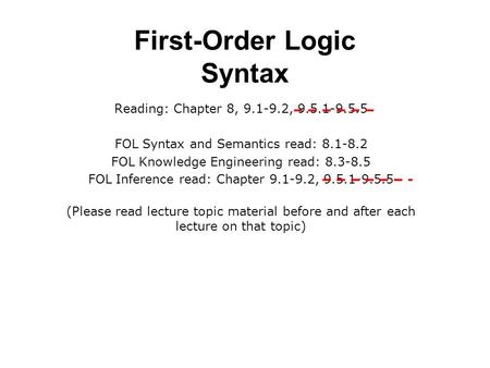 First-Order Logic Syntax