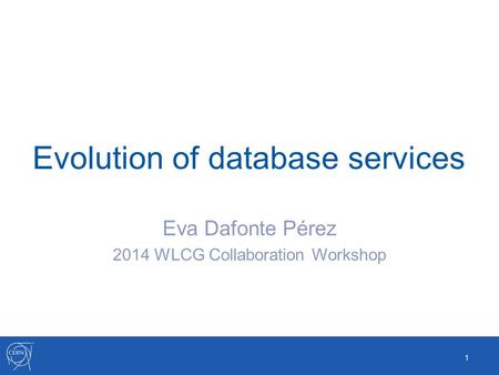 Evolution of database services