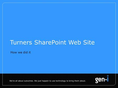 Turners SharePoint Web Site How we did it. 2 Page Anatomy Custom Search Web Part Custom Search Web Part Data Form Web Parts Content Query Web Part HTML.