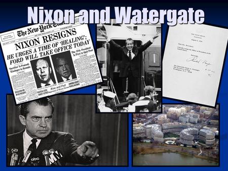 Nixon and Watergate. The Election of 1968 Nixon campaigned as a champion of the silent majority, the hardworking Americans who paid taxes, did not demonstrate,