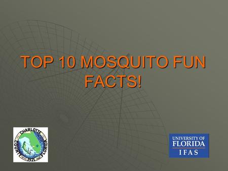 TOP 10 MOSQUITO FUN FACTS!. 10. An adult mosquito can live as long as 5 months. 9. An adult female mosquito weighs only about 1/15,000 ounce (about 2.