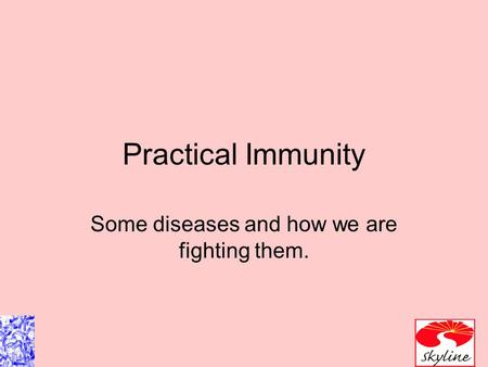 Practical Immunity Some diseases and how we are fighting them.