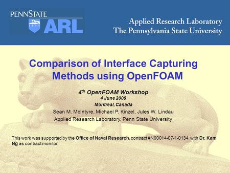 Comparison of Interface Capturing Methods using OpenFOAM