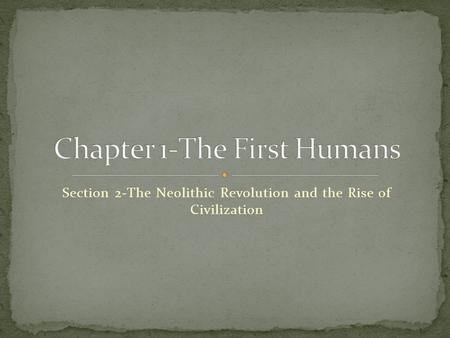 Chapter 1-The First Humans