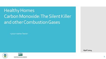 Healthy Homes Carbon Monoxide: The Silent Killer and other Combustion Gases 1 April 2014.