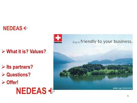 1  What it is? Values?  Its partners?  Questions?  Offer!