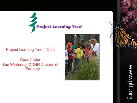 Project Learning Tree – Ohio Coordinator Sue Wintering, ODNR Division of Forestry.