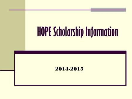HOPE Scholarship Information 2014-2015. HOPE SAA GPA vs. HOPE GPA Your SAA GPA is a part of your transcript and is the average of ALL of your grades,