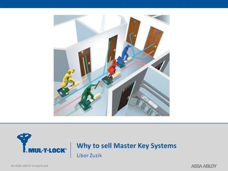 Why to sell Master Key Systems Libor Zuzík 1. Why customers buy MKS Master key system brings control, order and rules to the end- user Mechanical systems.