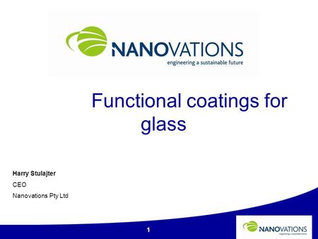 Functional coatings for glass