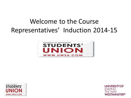 Welcome to the Course Representatives’ Induction