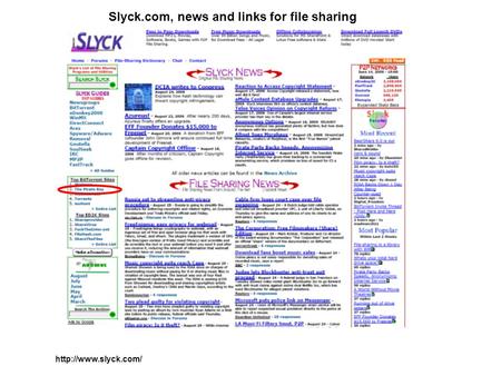 Slyck.com, news and links for file sharing