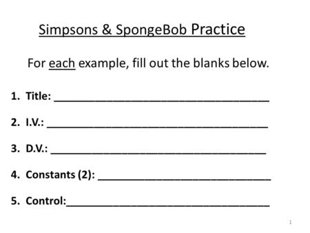 Simpsons & SpongeBob Practice