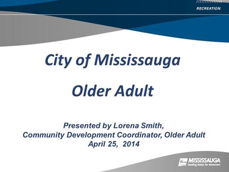 City of Mississauga Older Adult
