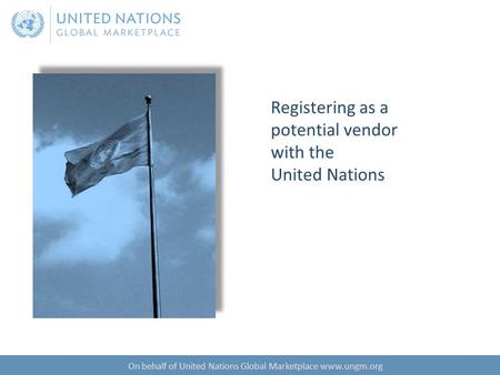 Registering as a  potential vendor  with the  United Nations