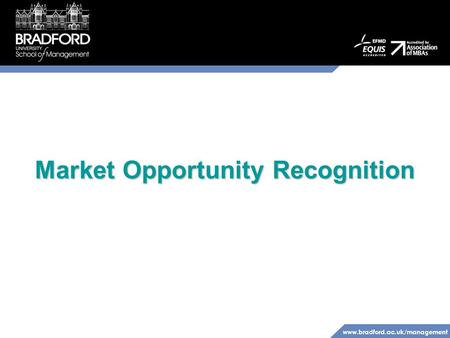 Market Opportunity Recognition