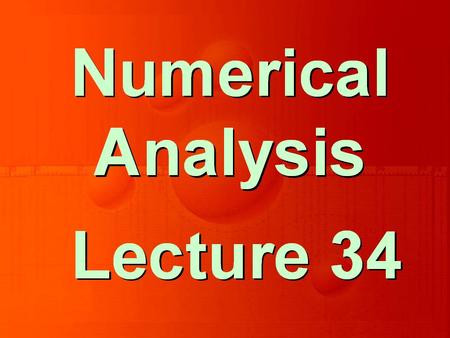 Chapter 7 Numerical Differentiation and Integration